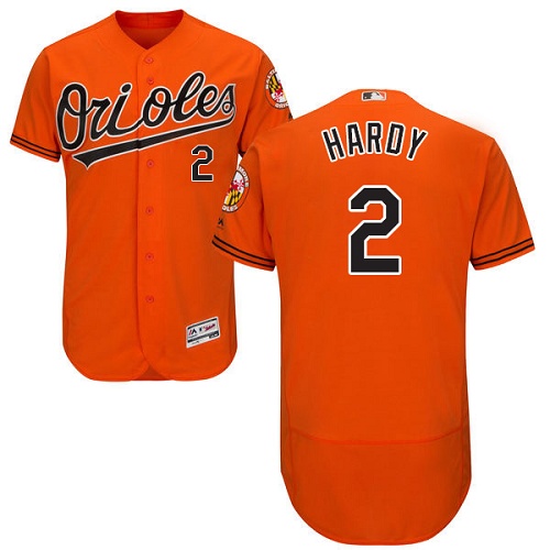 Orioles 2 J.J. Hardy Orange Flexbase Jersey
