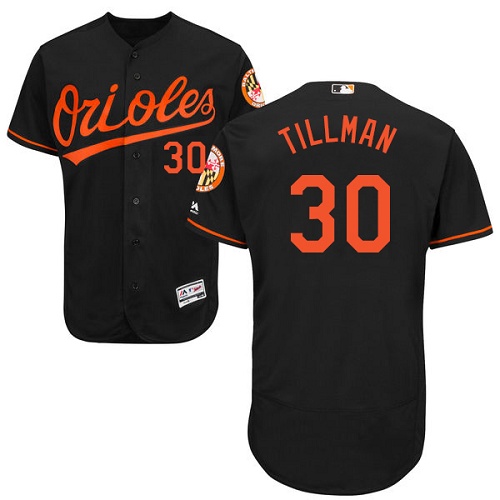 Orioles 30 Chris Tillman Black Flexbase Jersey