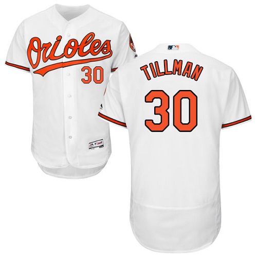 Orioles 30 Chris Tillman White Flexbase Jersey - Click Image to Close