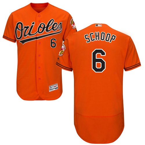 Orioles 6 Jonathan Schoop Orange Flexbase Jersey