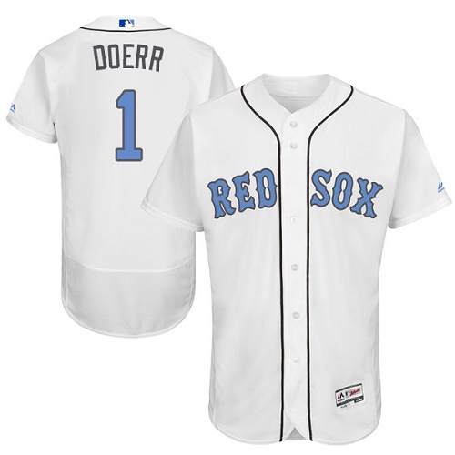Red Sox 1 Bobby Doerr White Father's Day Flexbase Jersey