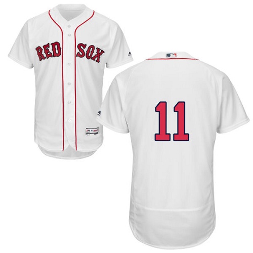 Red Sox 11 Clay Buchholz White Flexbase Jersey - Click Image to Close