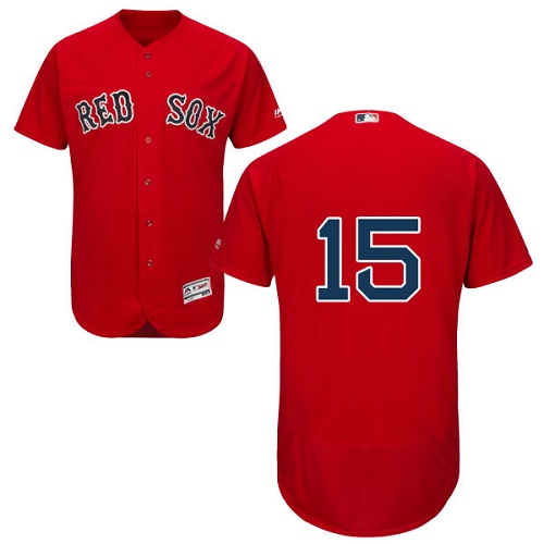 Red Sox 15 Dustin Pedroia Red Flexbase Jersey