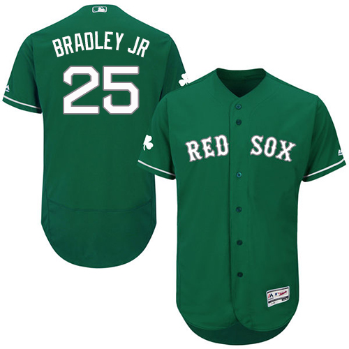 Red Sox 25 Jackie Bradley Jr Green Celtic Flexbase Jersey