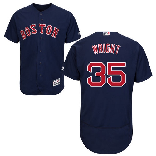 Red Sox 35 Steven Wright Navy Flexbase Jersey