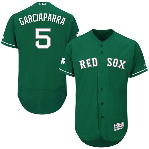 Red Sox 5 Nomar Garciaparra Green Celtic Flexbase Jersey
