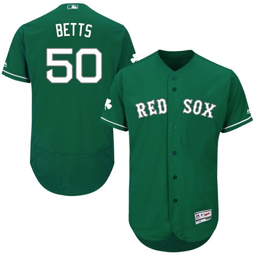 Red Sox 50 Mookie Betts Green Celtic Flexbase Jersey