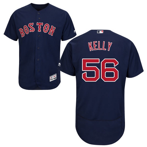 Red Sox 56 Joe Kelly Navy Flexbase Jersey - Click Image to Close