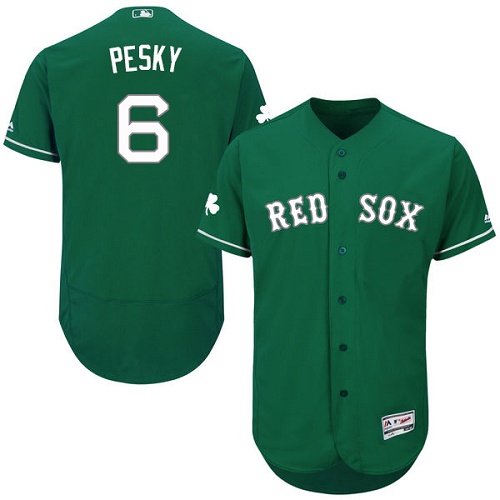 Red Sox 6 Johnny Pesky Green Celtic Flexbase Jersey