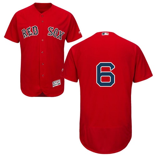 Red Sox 6 Johnny Pesky Red Flexbase Jersey