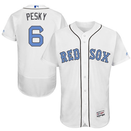 Red Sox 6 Johnny Pesky White Father's Day Flexbase Jersey