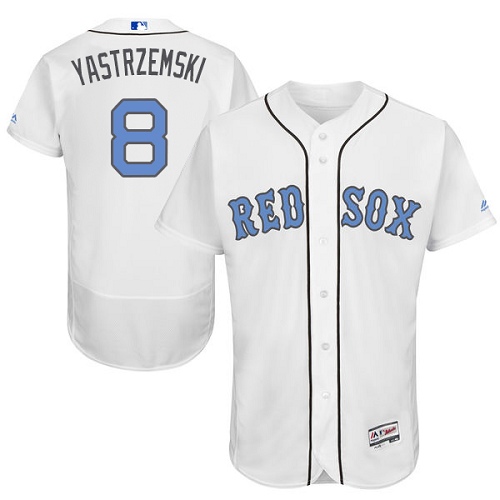 Red Sox 8 Carl Yastrzemski White Father's Day Flexbase Jersey