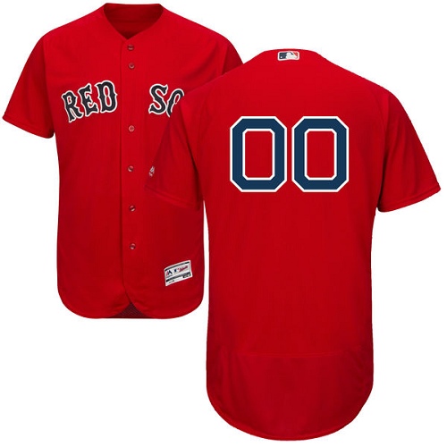 Boston Red Sox Red Men's Flexbase Customized Jersey