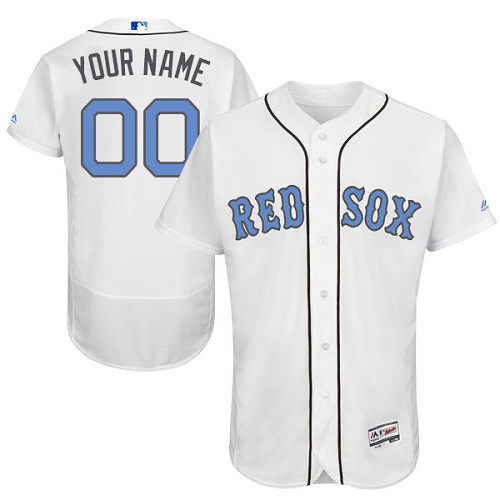 Boston Red Sox White Father's Day Flexbase Men's Customized Jersey - Click Image to Close