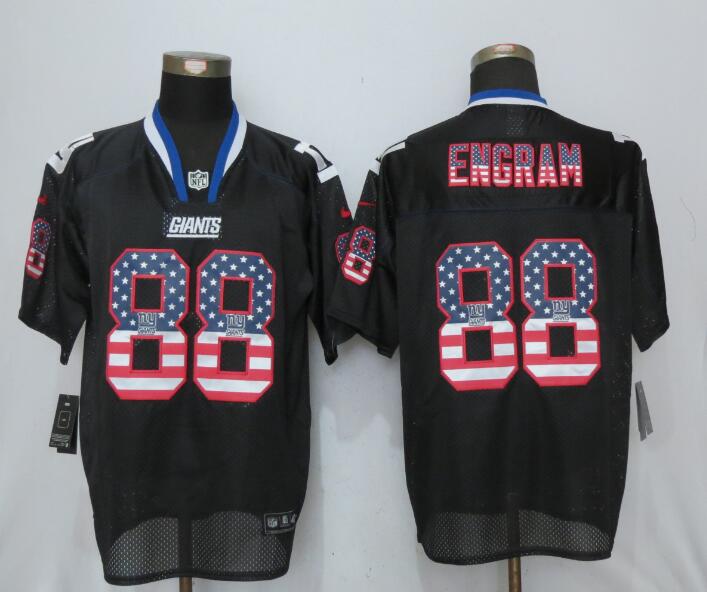 Nike Giants 88 Evan Engram Black USA Flag Fashion Elite Jersey