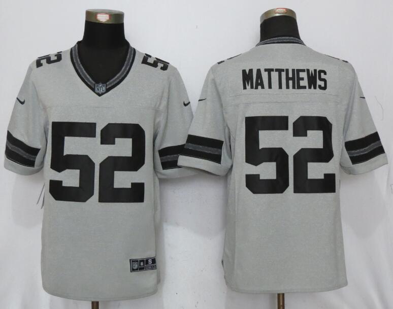 Nike Packers 52 Clay Matthews Gray Gridiron II Limited Jersey - Click Image to Close