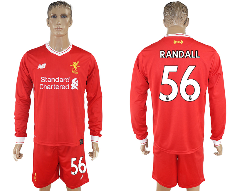 2017-18 Liverpool 56 RANDALL Home Long Sleeve Soccer Jersey 2017-18 Liverpool 56 RANDALL Home Long Sleeve Soccer Jersey