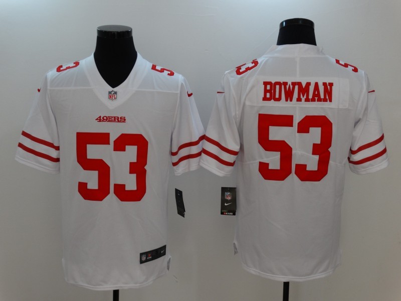 Nike 49ers 53 NaVorro Bowman White Limited Jersey