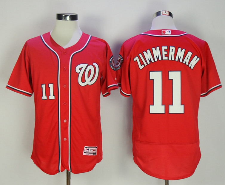 Nationals 11 Ryan Zimmerman Red Flexbase Jersey - Click Image to Close