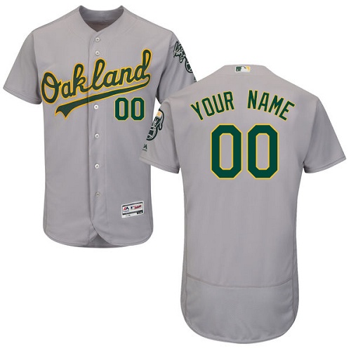 Oakland Athletics Gray Men's Customized Flexbase Jersey