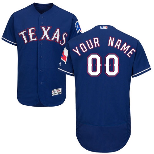 Texas Rangers Blue Men's Customized Flexbase Jersey