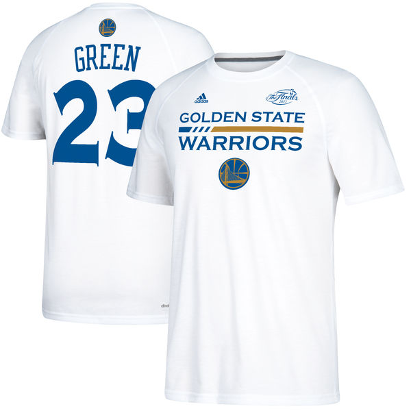 Men's Golden State Warriors 23 Draymond Green White 2017 NBA Finals Bound Gametime Shooter T-shirt - Click Image to Close