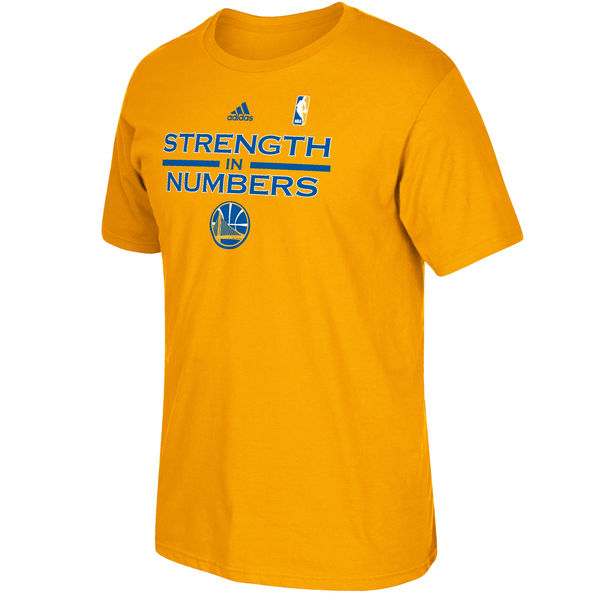 Men's Golden State Warriors Gold Playoffs Slogan T-shirt