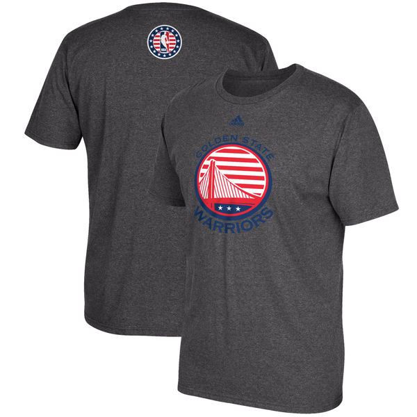 Men's Golden State Warriors Gray Hoops for Troops T-shirt