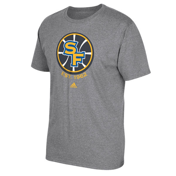 Men's Golden State Warriors Gray Primary Logo T-shirt Men's Golden State Warriors Gray Primary Logo T-shirt