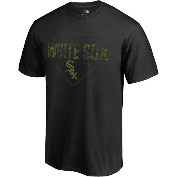 Men's Chicago White Sox Fanatics Branded Black Big & Tall Memorial Camo T-shirt
