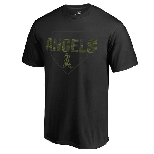 Men's Los Angeles Angels of Anaheim Fanatics Branded Black Big & Tall Memorial Camo T-shirt