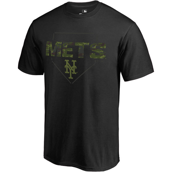Men's New York Mets Fanatics Branded Black Big & Tall Memorial Camo T-shirt