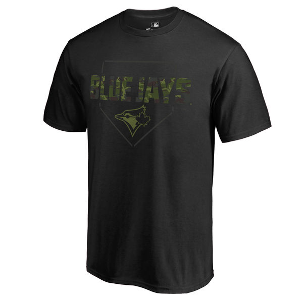 Men's Toronto Blue Jays Fanatics Branded Black Big & Tall Memorial Camo T-shirt