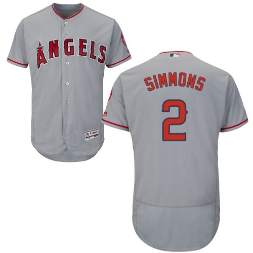 Angels 2 Andrelton Simmons Gray Flexbase Jersey