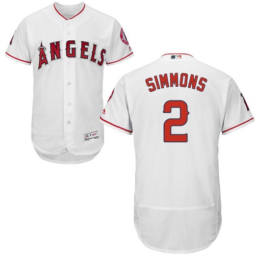 Angels 2 Andrelton Simmons White Flexbase Jersey