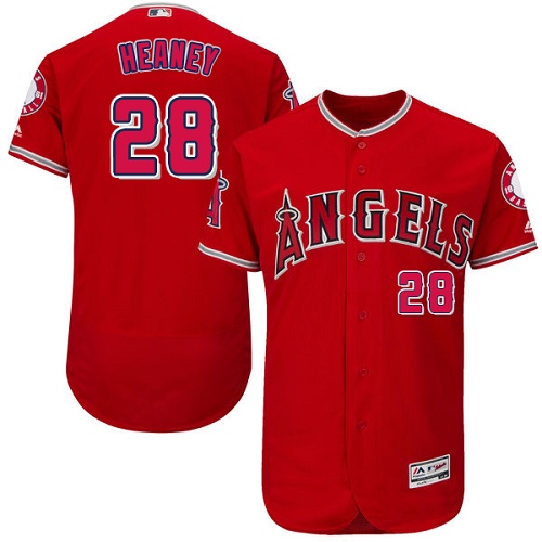 Angels 28 Andrew Heaney Red Flexbase Jersey