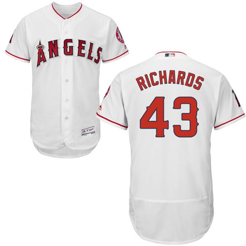 Angels 43 Garrett Richards White Flexbase Jersey