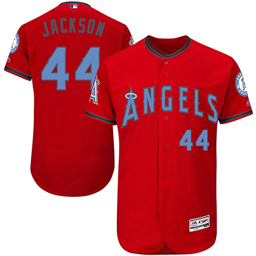 Angels 44 Reggie Jackson Red Father's Day Flexbase Jersey