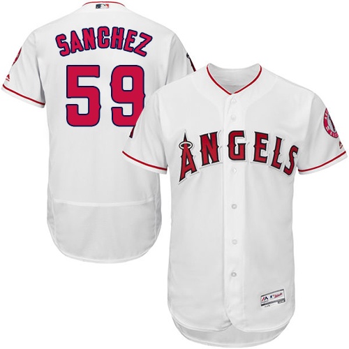 Angels 59 Tony Sanchez White Flexbase Jersey