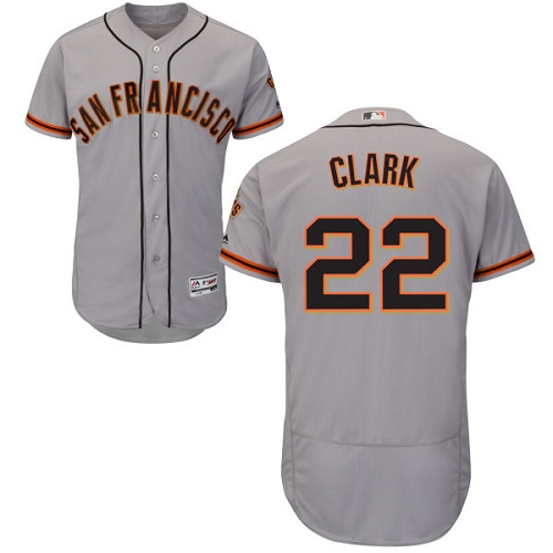Giants 22 Will Clark Gray Flexbase Jersey