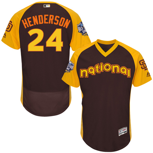 Padres 24 Rickey Henderson Brown 2016 MLB All Star Game Flexbase Batting Practice Player Jersey