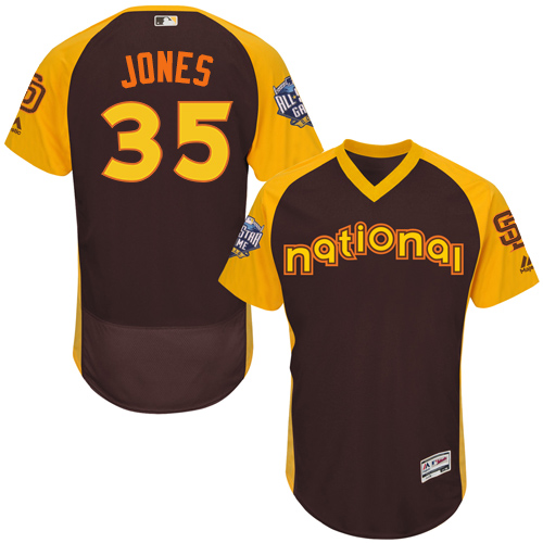 Padres 35 Randy Jones Brown 2016 MLB All Star Game Flexbase Batting Practice Player Jersey - Click Image to Close