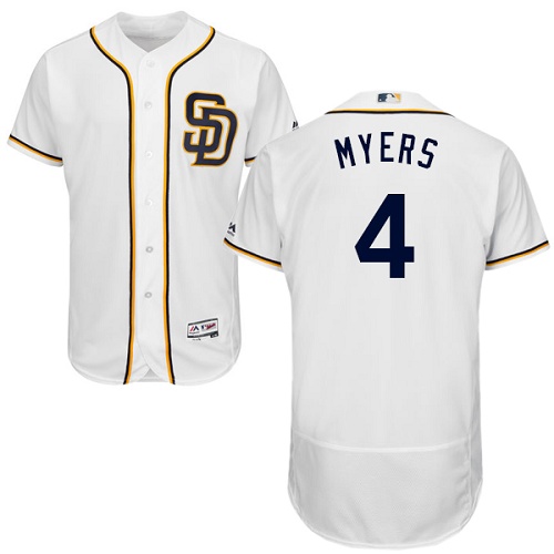 Padres 4 Wil Myers White Flexbase Jersey