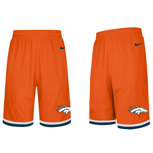 Denver Broncos Orange NFL Men's Shorts - Click Image to Close