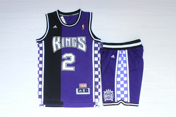 Kings 2 Mitch Richmond Black & Purple Hardwood Classics Jersey(With Shorts)