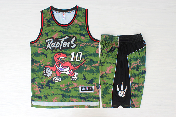 Raptors 10 DeMar DeRozan Camo Swingman Jersey(With Shorts)