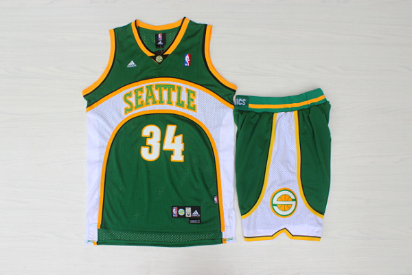 Supersonics 34 Ray Allen Green Swingman Jersey(With Shorts)