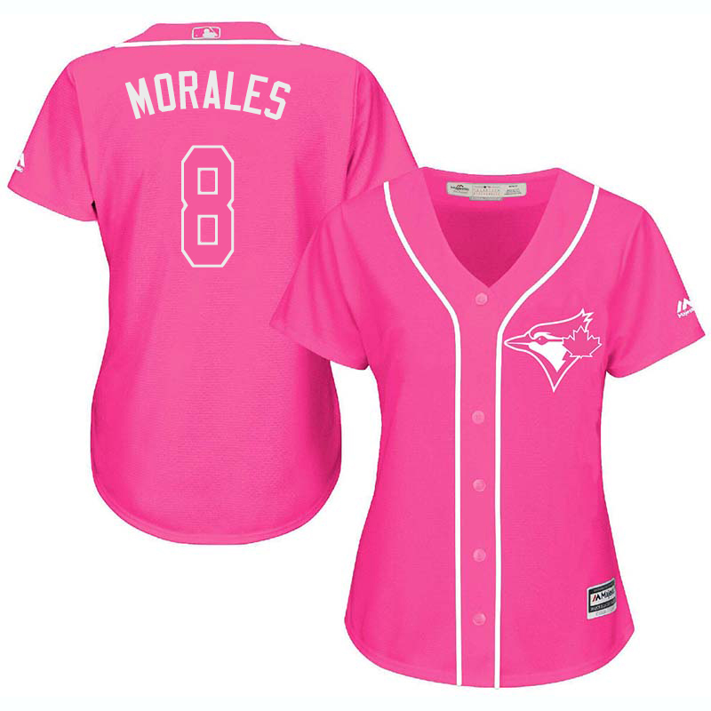 Blue Jays 8 Kendrys Morales Pink Women Cool Base Jersey Blue Jays 8 Kendrys Morales Pink Women Cool Base Jersey