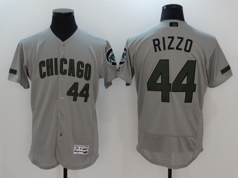 Cubs 44 Anthony Rizzo Gray 2017 Memorial Day Flexbase Jersey