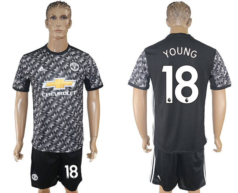 2017-18 Manchester United 18 YOUNG Away Soccer Jersey